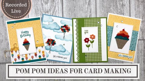 Pom Pom Ideas for Card Making