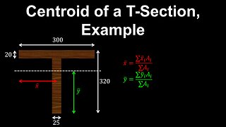 Centroid of a T-Section, Example - Structural Engineering