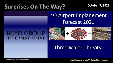 4Q Airport Enplanement Forecast 2021