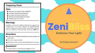 ZeniBliss | Antidepressant Frequency Medication | Embrace Your Light | Trial Version