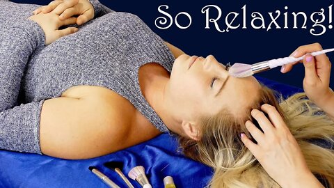 So Relaxing! Face Brushing, Spa treatment, Head Massage ASMR w/ Corrina Rachel