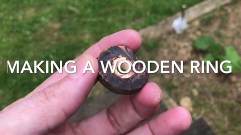 Making A Wooden Ring Out Of Apple Wood