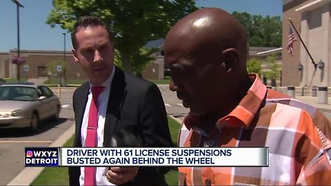 Metro Detroit man with license suspended 61 times released from jail
