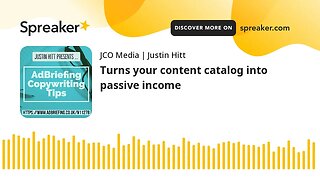 Turns your content catalog into passive income