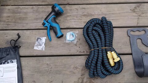 Unboxing: HARNMOR 50ft Expandable Garden Hose - Flexible Water Hose with 10 Function Spray Nozzle