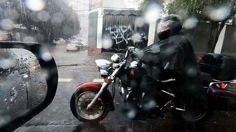 Freak hail storm pummels streets at the equator