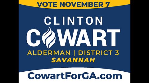 Announcement of my Candidacy for Alderman of District 3 of Savannah, Georgia.