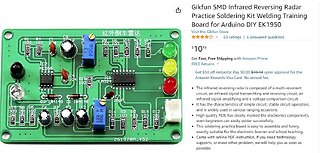 IR REVERSE RADAR SMD AND TH SOLDER KIT BUILD