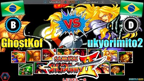 Samurai Shodown II (GhostKof Vs. ukyorimito2) [Brazil Vs. Brazil]