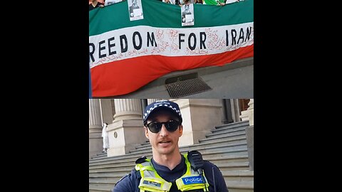 Iranian Freedom Rally - Criminals on Patrol abuse & assumed imagined authority & Scared - 16 09 2023