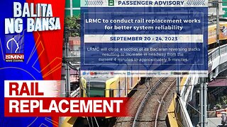 LRT-1, magsasagawa ng rail replacement sa Baclaran station simula ngayong araw hanggang linggo