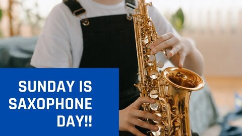 Sunday is Saxophone day!! FOR Tenor Saxophone - Baking Track Play Along