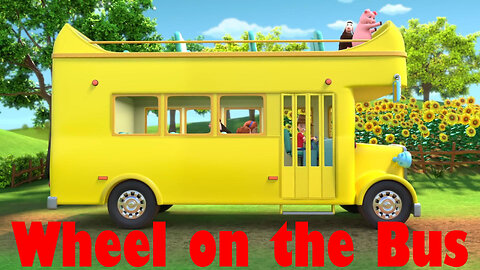 Wheel on the Bus| Cartoon for Kids | Rhymes | Toddler Cartoon Fun