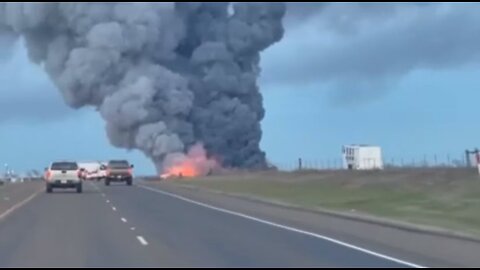 Chicken Farm on Fire in Texas