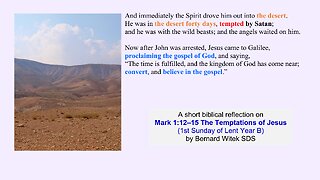 Mark 1:12–15 The Temptations of Jesus