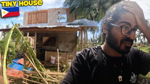 Super Typhoon Destroyed My Tiny House in Philippines 🇵🇭 (heartbreaking)