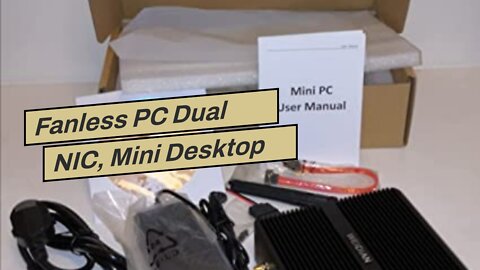 Fanless PC Dual NIC, Mini Desktop Computer with Windows 10 Pro 16GB DDR4 256GB SSD Small Deskto...