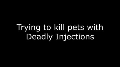 W.H.O - Trying to kill pets with Deadly Injections (IMAGE ONLY)