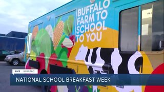 Food truck visits Buffalo high schools for National School Breakfast Week