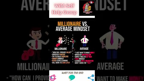 🔥Millionaire vs average mindset🔥#shorts🔥#wildselfhelpgroup🔥12 September 2022🔥