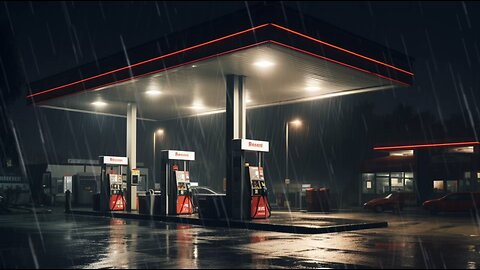 Gas Station at 3am while it’s Raining | Relax ☺️