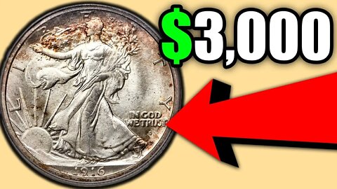 COIN PRICES FOR THE SILVER WALKING LIBERTY HALF DOLLAR COINS!! 1916 HALF DOLLAR VALUE