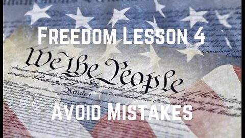 Freedom Lesson 4: Avoid Mistakes by Dr KL Beneficiary