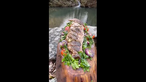 Black Sea Explorer Cooking Delicious Fish in the Forest Using Mud