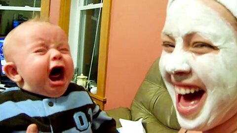 Funniest Babies and Mom: Adorable Baby Reaction To Mommy
