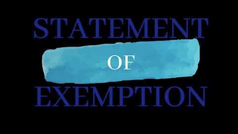 Statement of Exemption - Intro