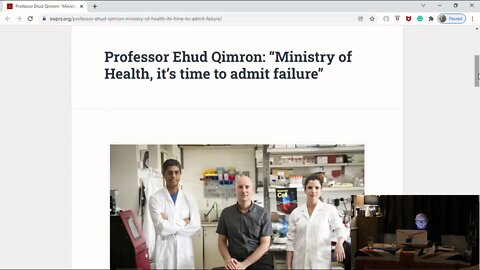 Leading Israeli Immunologist speaks out, "it's time to admit failure."