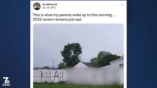 FENCE VANDALIZED WITH RACIST MESSAGE