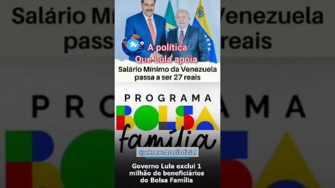 Governo Lula exclui 1 milhão de beneficiários do bolsa-família #compartilhe