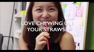 O CHEW é uma alternativa de alumínio + silicone ao canudo descartável