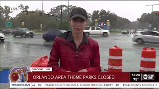 Katie Lagrone in Orange County | The Orlando area theme parks are closed due to Hurricane Ian.