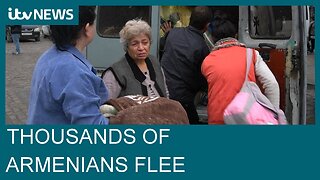 Thousands of Armenians flee Nagorno-Karabakh after Azerbaijan conquest | ITV News