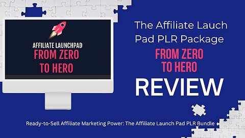 Ready-to-Sell Affiliate Marketing Power: The Affiliate Launch Pad PLR Bundle Demo Video