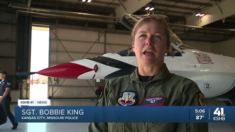 KCPD sergeant who arrested homicide suspect gets to fly with Thunderbirds