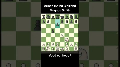 ARMADILHA MAGNUS SMITH NA SICILIANA #Shorts #Xadrez #Chess #chesstok #ajedrez #شطرنج #fy #foryou