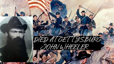 DIED AT GETTYSBURG COL. JOHN WHEELER AT HISTORIC MAPLEWOOD CEMETERY CROWN POINT INDIANA