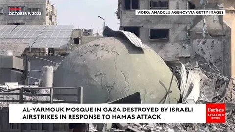 Al Yarmouk Mosque In Gaza Destroyed By Israeli Airstrikes In Response To Hamas