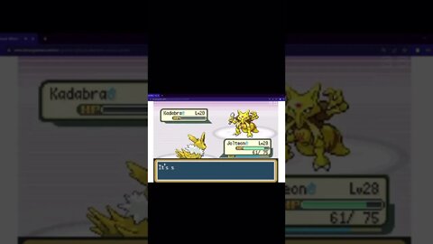 Pokémon FireRed - Jolteon Used Pin Missile!