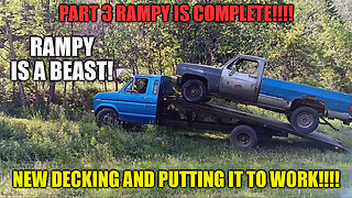 A CHEVY HAULIN' BEAST!! FORD E-350 Ramp truck payoff! Part 3 New decking, and putting it to work!