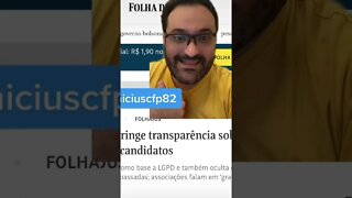 ABSURDO! TSE vai restringir a transparência sobre bens dos candidatos