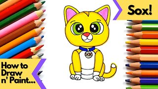 How to draw and paint Sox Cat from Buzz Lightyear