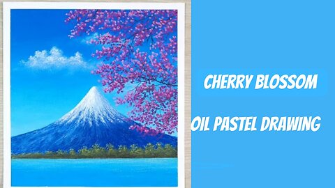 Cherry Blossom Oil Pastel Drawing | Step by Step Drawing for Beginners