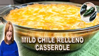 Easy Mexican Chile Relleno Ground Beef Casserole Recipe using Mild Flavored Poblano Peppers