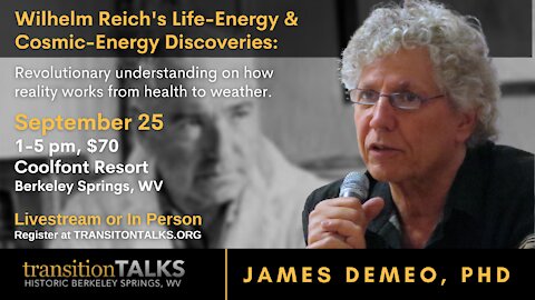 A More Hopeful Future - Dr. James DeMeo comes to TransitionTALKS