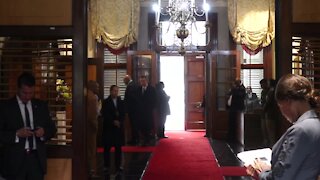 SOUTH AFRICA - Cape Town - UK Prime Minister hands over bell of SS Mendi (VIDEO) (5VM)