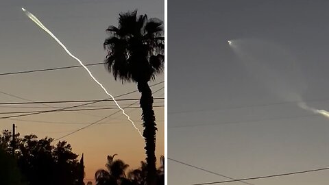 Spectacular video shows Falcon 9 rocket in the sky in San Bernardino, CA